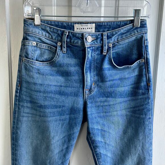 SLVRLAKE Lou Lou Cropped Mid-Rise Slim Leg Jeans - Picture 4 of 13